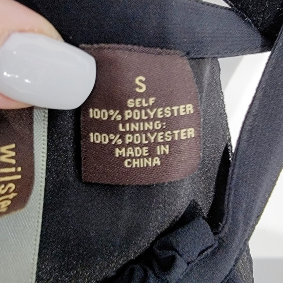 4/$20 Wilster Black and Gray Large Floral Print Halter Neck Mini Dress Small - Picture 5 of 8